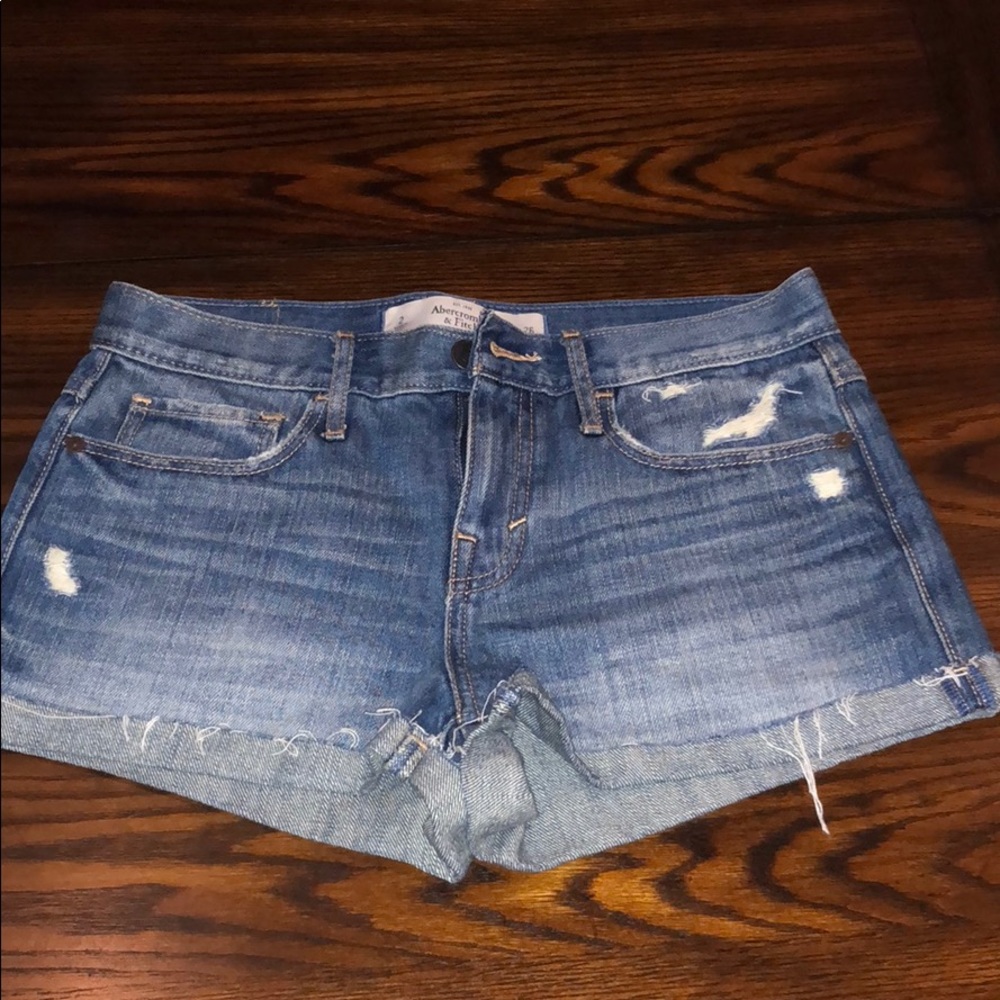 Abercrombie and Fitch blue jean shorts
